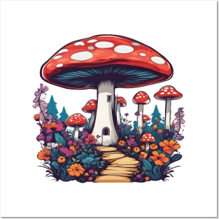 Mushroom House Posters and Art